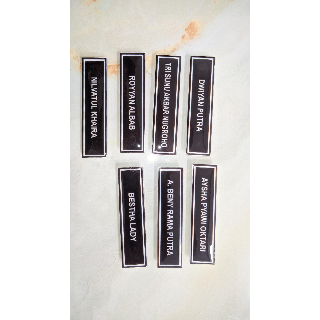

Nametag akrilik resin Termurah 1x24 jam dikirim