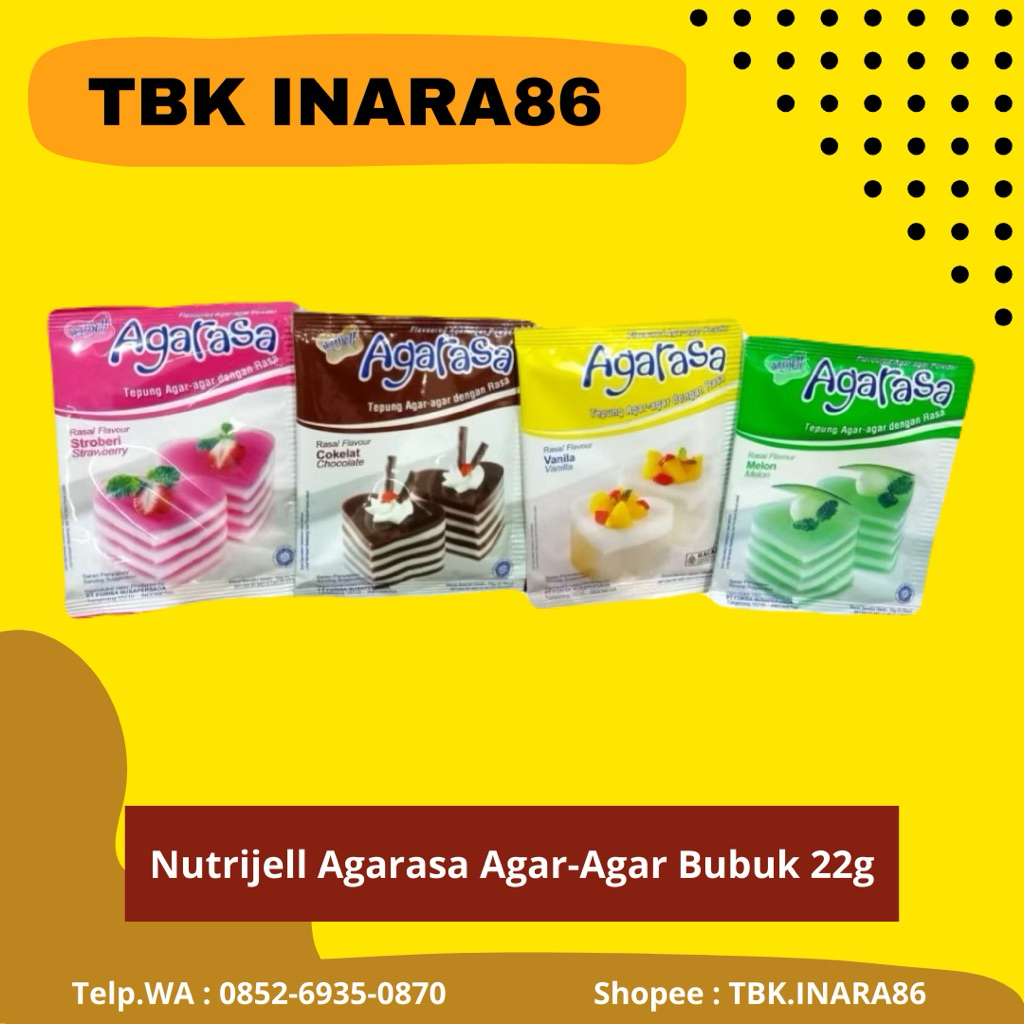 

Nutrijell Agarasa 22g Varian Rasa – Bubuk Agar Instan Praktis & Lezat