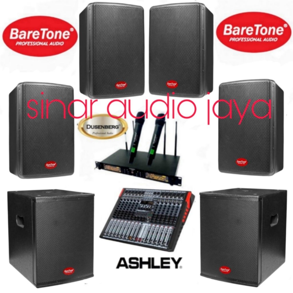 paket Sound System Speaker Aktif Baretone 10 Inch MAX10HD Subwoofer 12 Inch Baretone PM 212