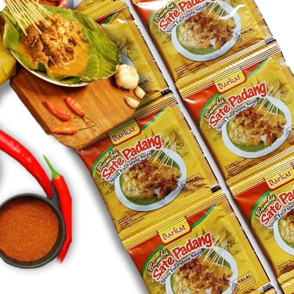 

Bumbu Sate Padang Asli Barkat 1 Renceng 12pc