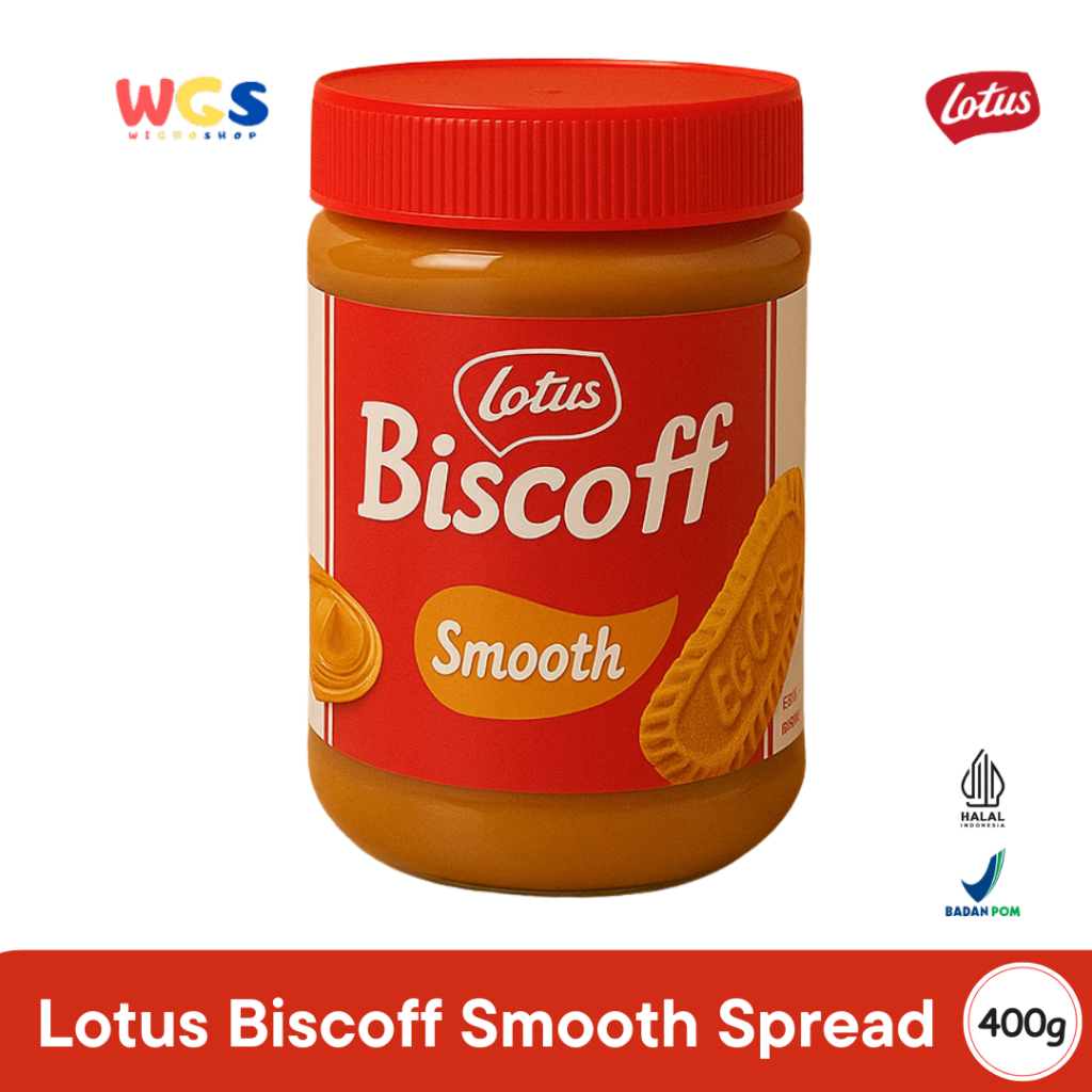 

Lotus Biscoff Smooth Spread 400g – Olesan Biskuit Karamel Lembut