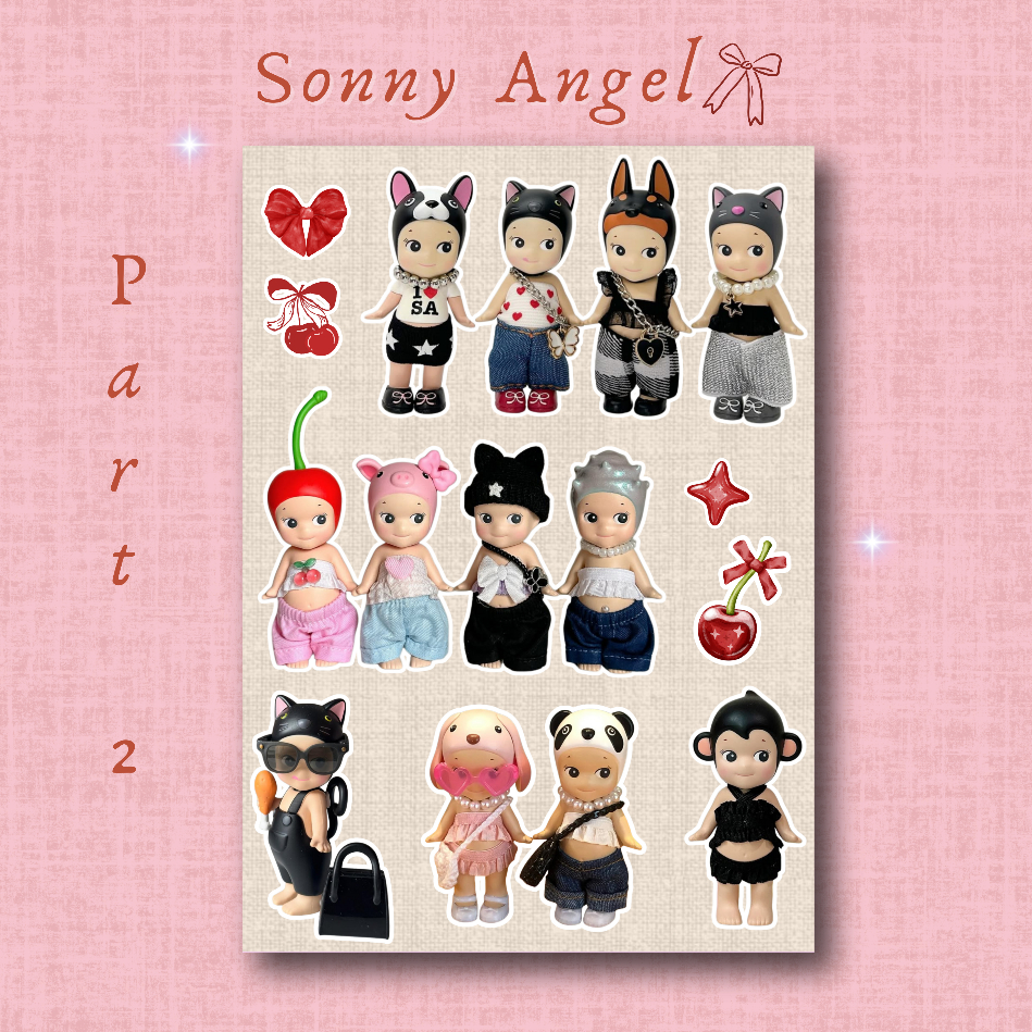 

[PART 2] Sonny Angel - Aesthetic Vinyl Sticker Pack with Kiss Cut (A6)