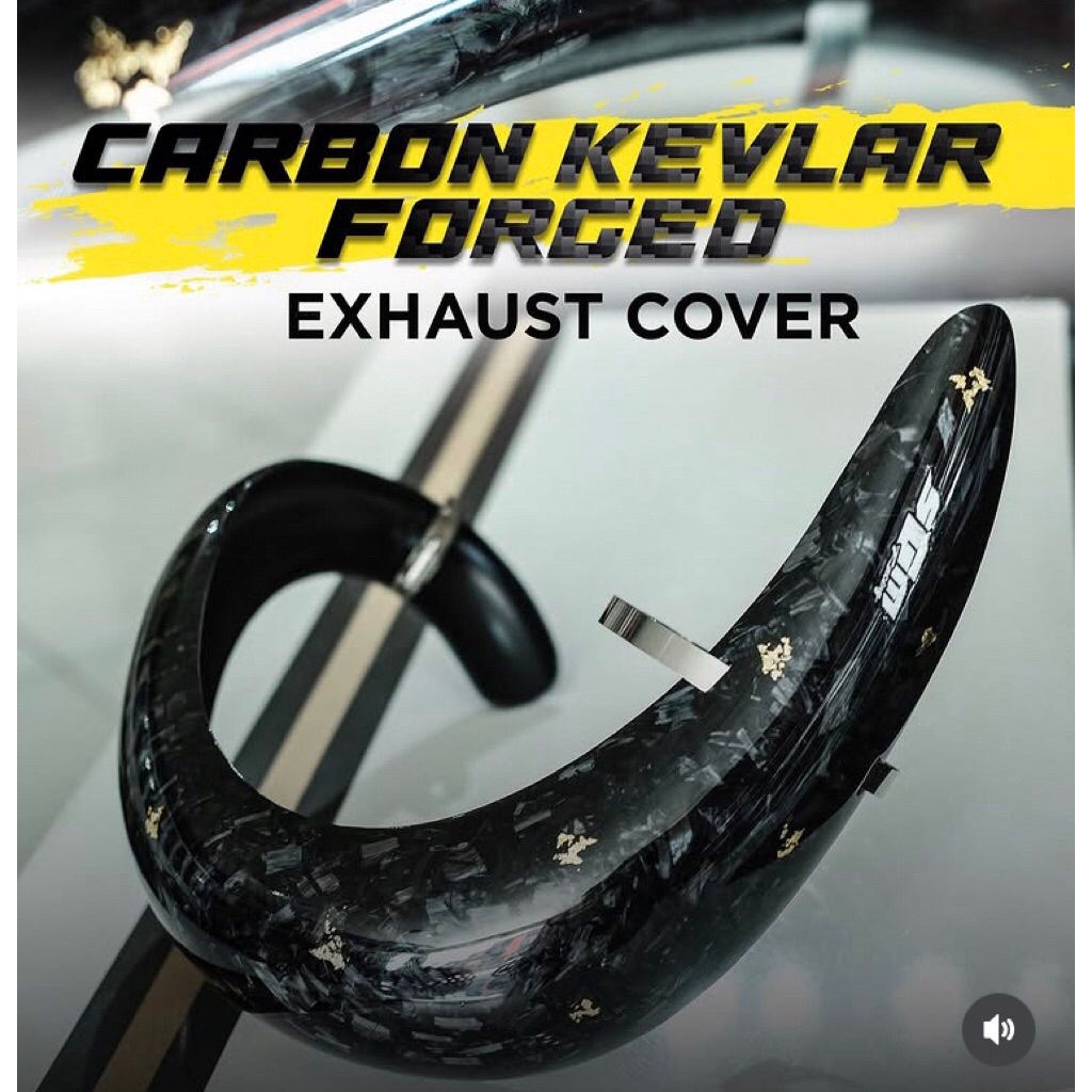 carbon kevlar forged exhaust cover