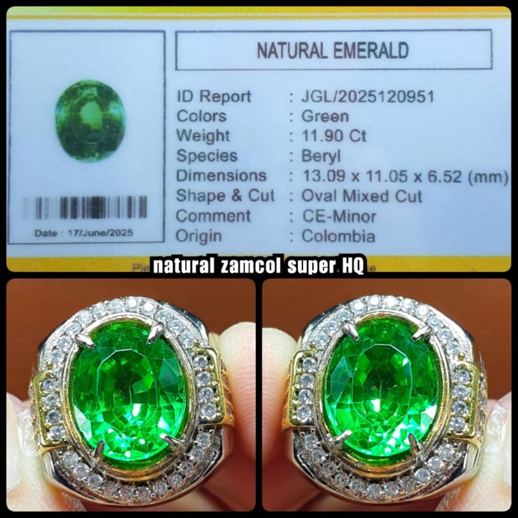 natural batu permata jamrud colombia kelas kontes HQ