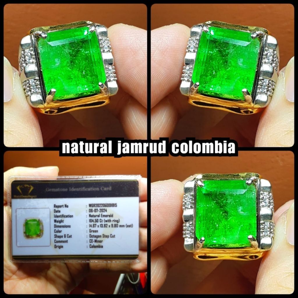 natural batu permata jamrud colombia super jumbo
