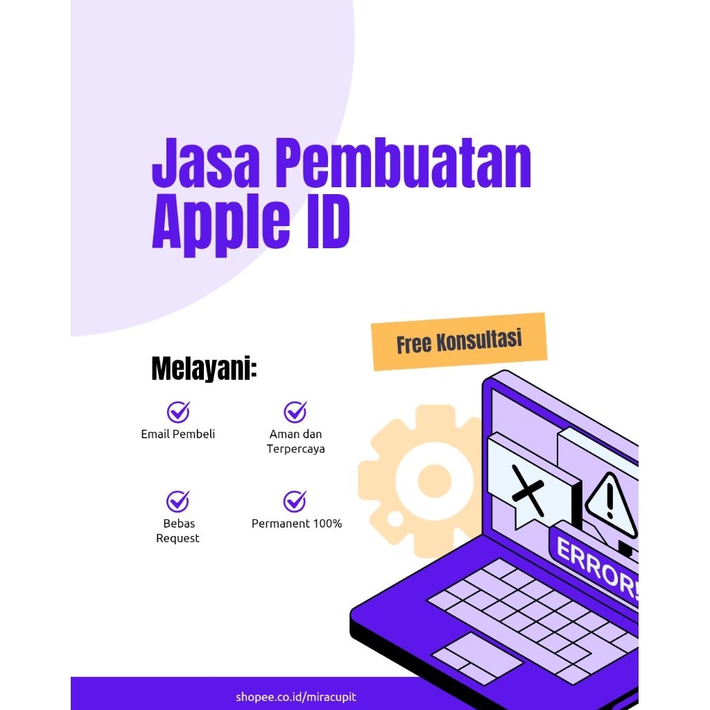Jasa Pembuatan Akun ID (Icloud) , Ipad, Iphone.