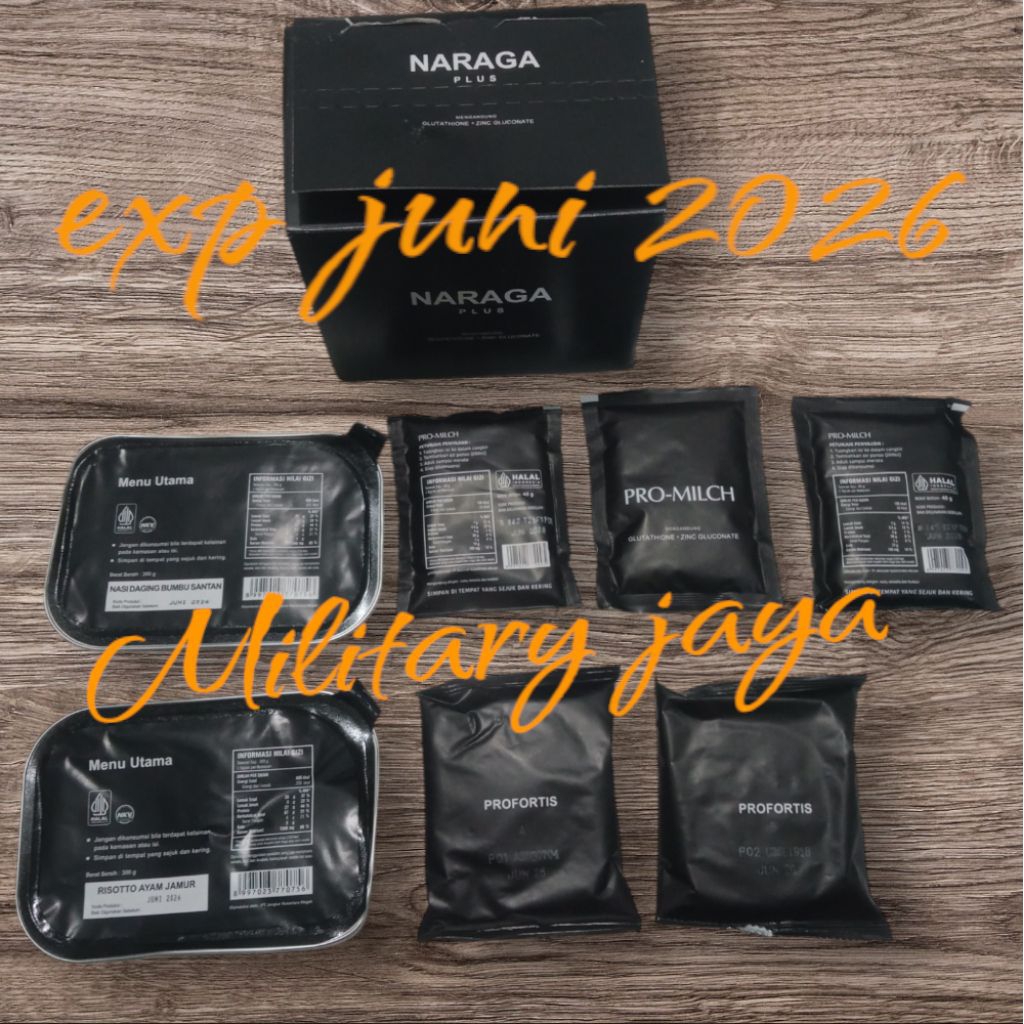 

RANSUM TNI NARAGA PLUS MAKANAN TNI SIAP SAJI EXP JUNI 2026