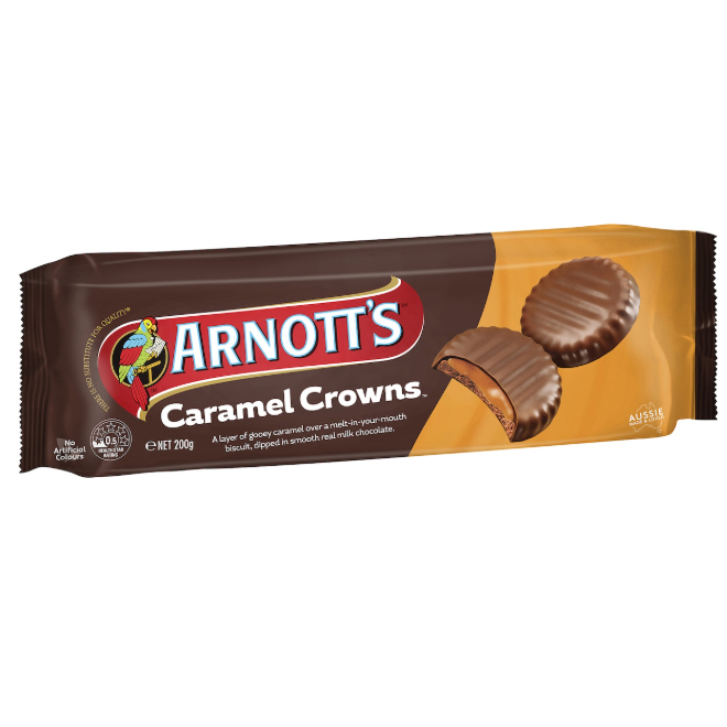 

Arnotts Caramel Crown Chocolate Biscuits 200g