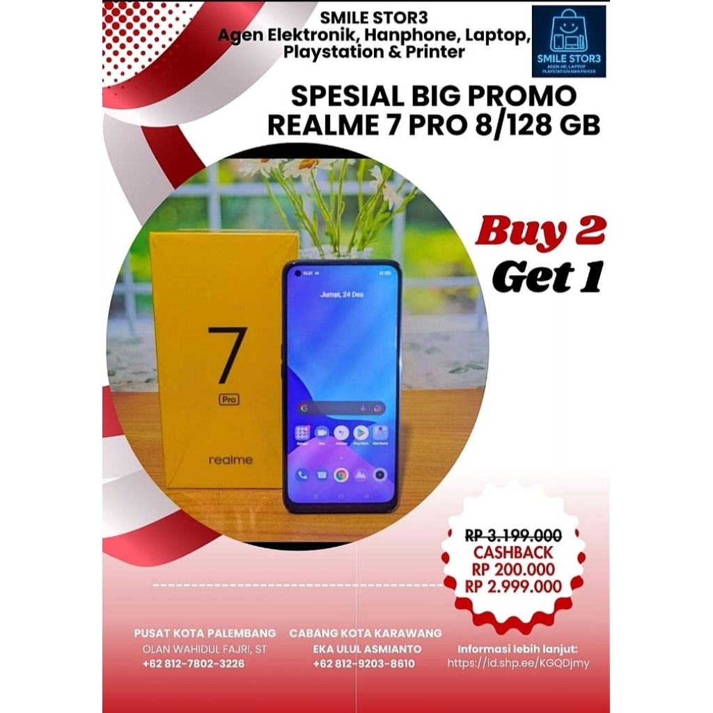 Second Original 100% Realme 7 Pro 8/128 GB