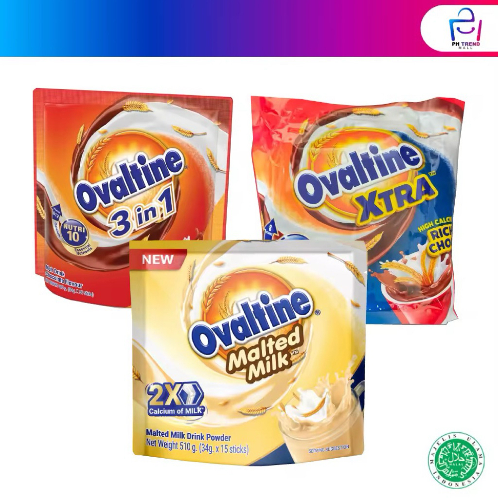 

[Pre Order Ready 18 September 2025] OVALTINE MALT DRINK ORIGINAL MALT CHOCOLATE EXTRA MALT / MALTED MILK INSTANT 3 IN 1 DRINK PACK