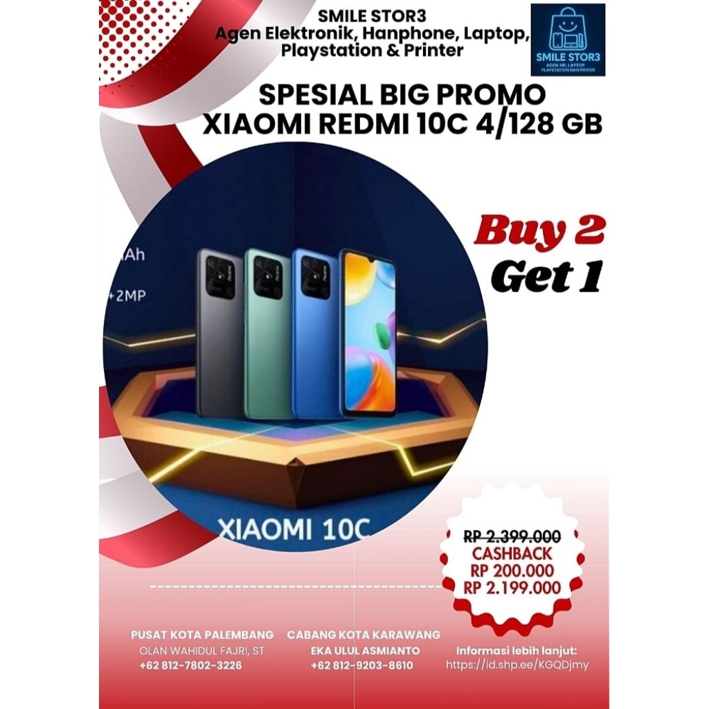 Second Original 100% Xiaomi Redmi 10C 4/128 GB