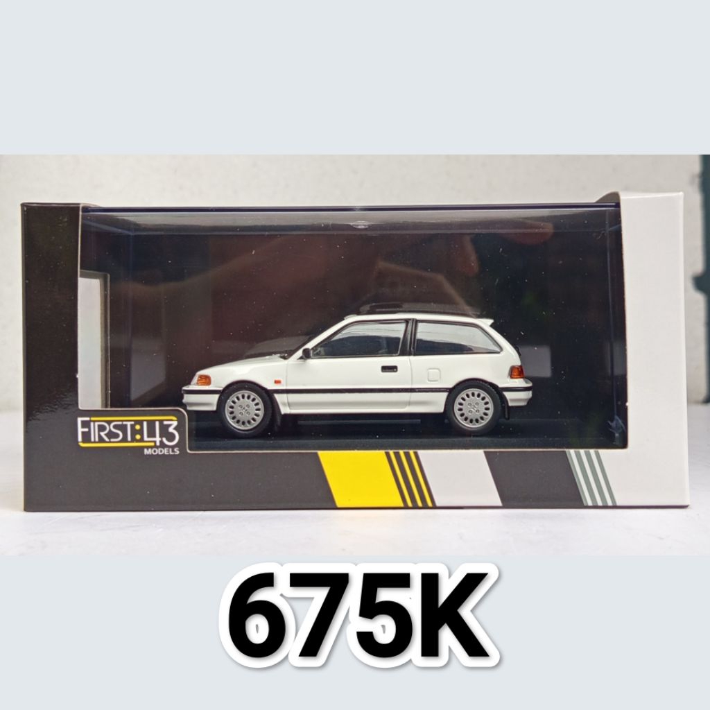 Diecast Mini Scale First 43 1987 Honda Civic EF Putih