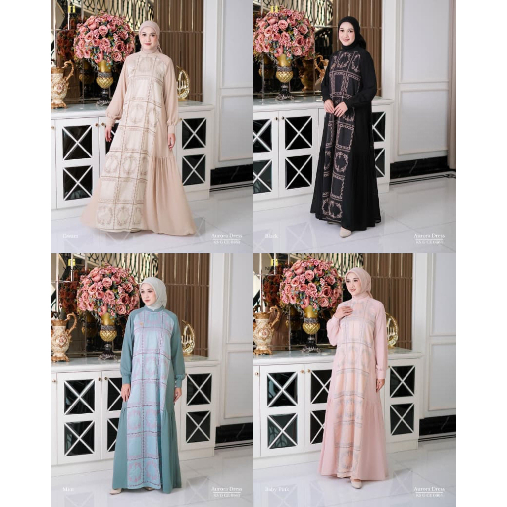 Ninos - Aurora Dress by Ninos / Gamis Ninos Terbaru Premium / Ninos Original / Dress Ninos