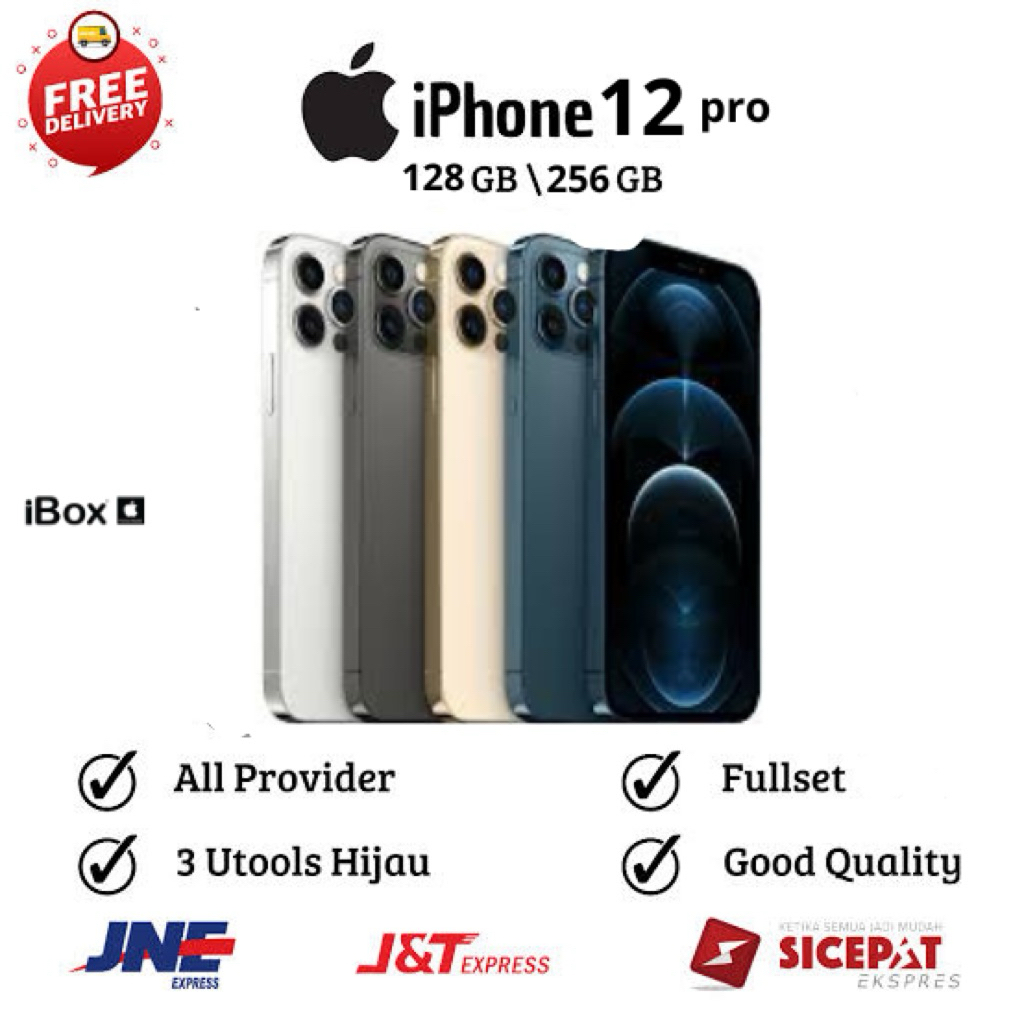 iphone 12 Pro 128Gb / 256Gb Fullset Resmi Indonesia Original Bergaransi