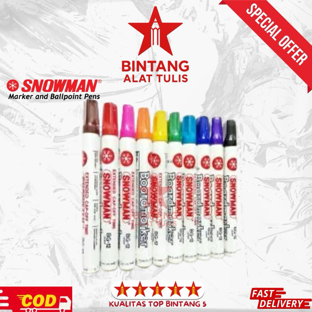 

Spidol Whiteboard Snowman – Board Marker (Bisa Dihapus)