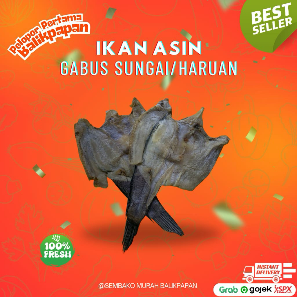 

ikan asin gabus sungai/ikan asin haruan