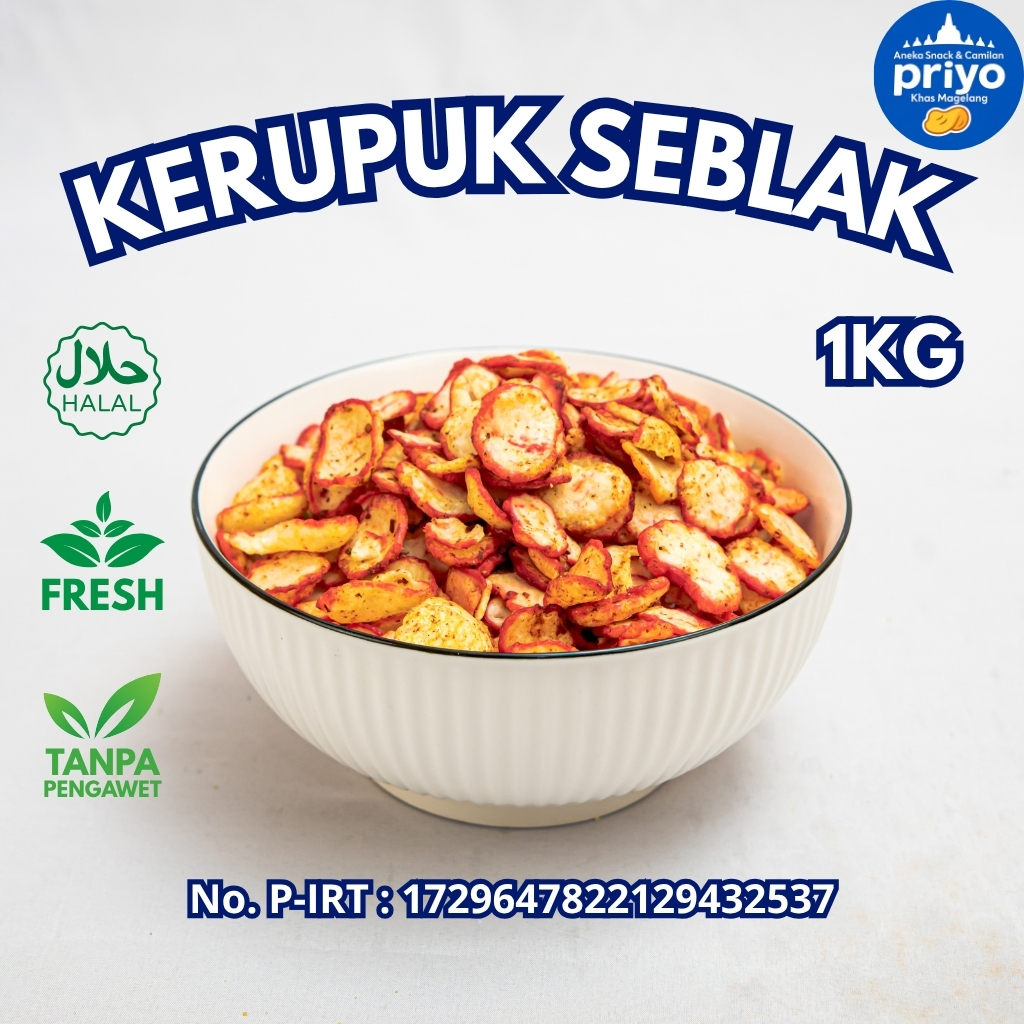

Kerupuk Seblak 1Kg Priyo Snack Renyah Pedas Gurih Halal Tanpa Pengawet