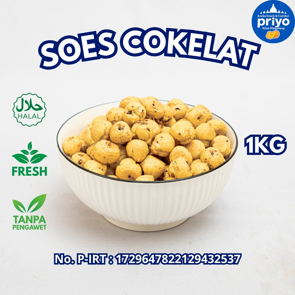 

Soes Cokelat 1Kg Priyo Snack Manis Renyah Halal Tanpa Pengawet