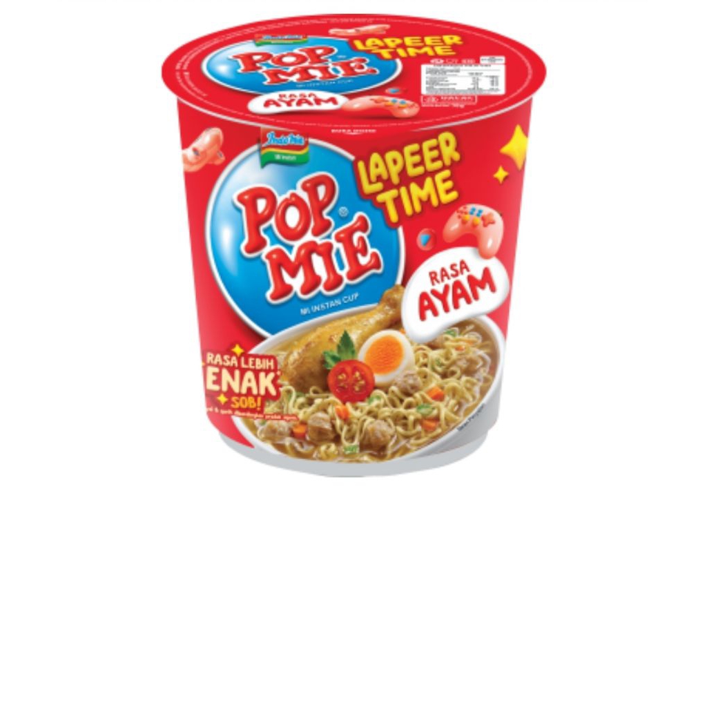 

Pop mie istant lapeer time ayam cup 75g
