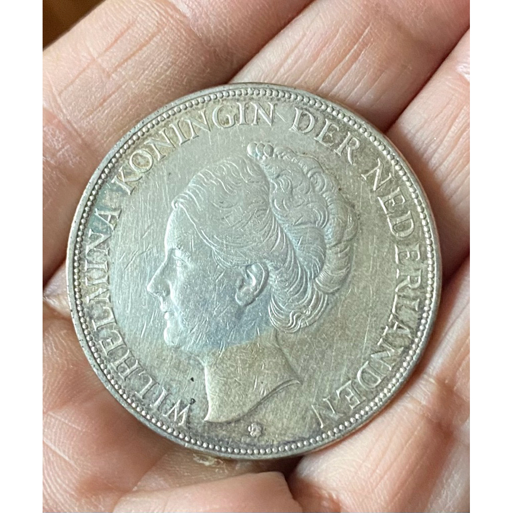Koin Belanda 2½ Gulden Tahun 1930 – Ratu Wilhelmina