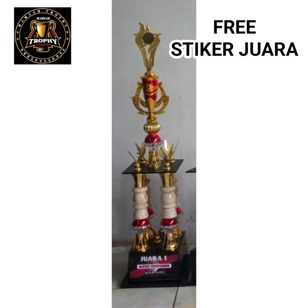 trophy piala kaki 4 marmer mewah tinggi 1 meter
