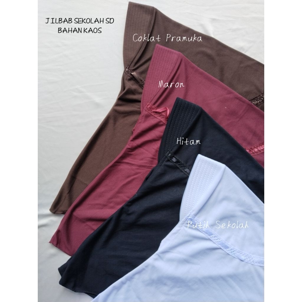 Jilbab Sekolah Anak SD/Jilbab Sekolah Kaos/Jilbab Sekolah