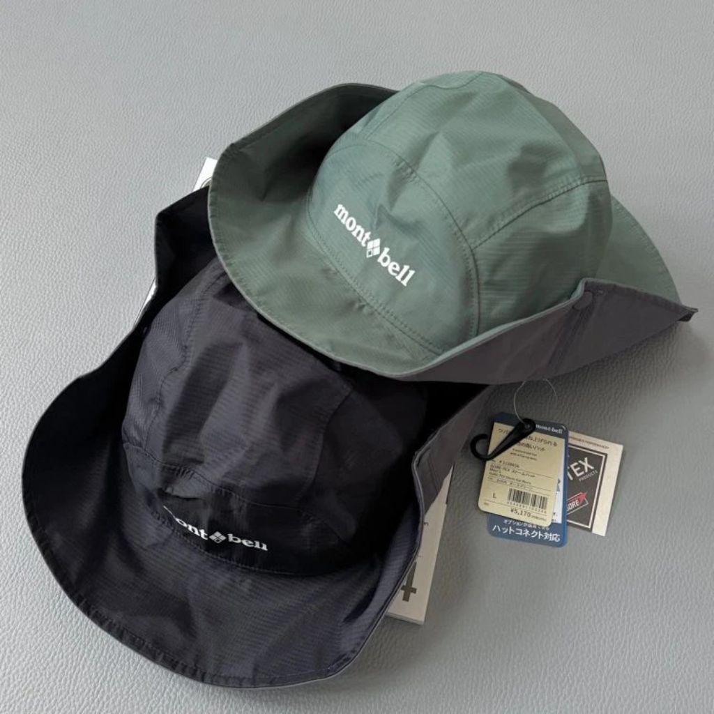 Topi bucket outdoor Montbell 3-proof GTX tahan air 2-warna