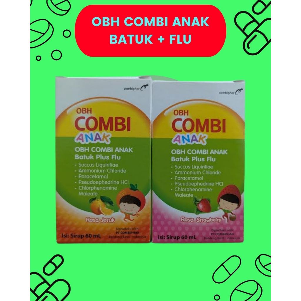 OBH COMBI ANAK (Obat Batuk Plus Flu) Sirup 60 mL / Obh Batuk Berdahak