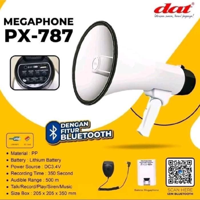 Megaphone Dat PX-787 50 Watt Toa Corong Pengeras/ Perekam Suara Dat Speaker Bluetooth