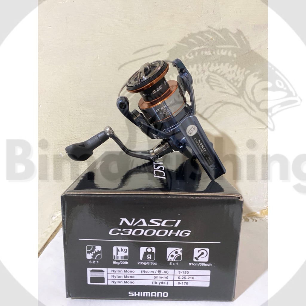 Reel Shimano NASCI 2025 500 s/d 3000 Reel Spining Shimano