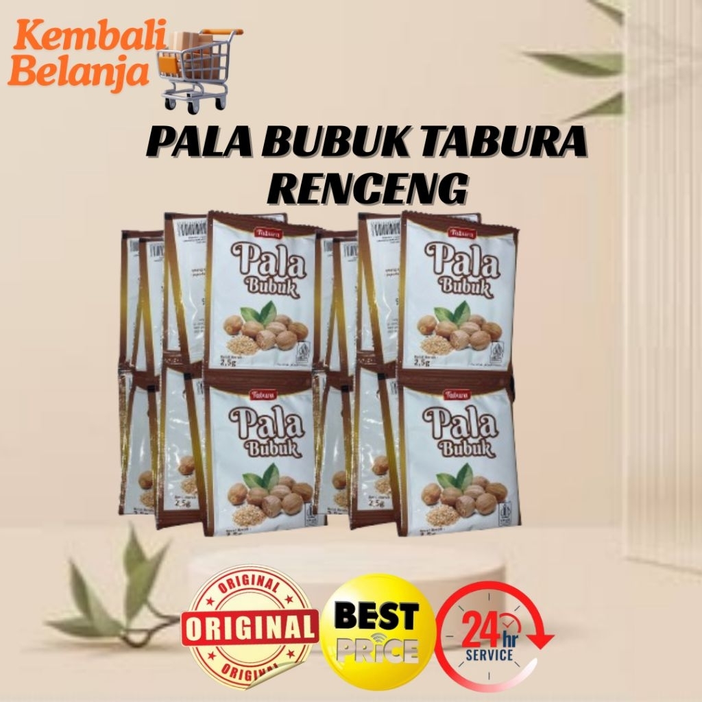 

Pala Bubuk Tabura 1 Renceng ( Isi 12 Sachet )/ Pala Tabura 1 Renteng/ Pala Bubuk/ Bumbu Masak Praktis