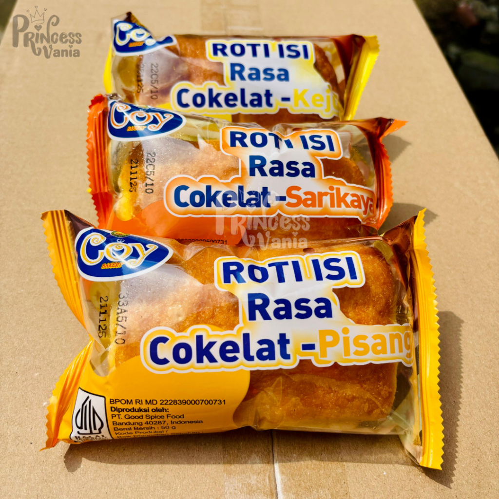 

COY ROTI ISI SATUAN RASA COKELAT SARIKAYA PISANG KEJU KEMASAN 50GR