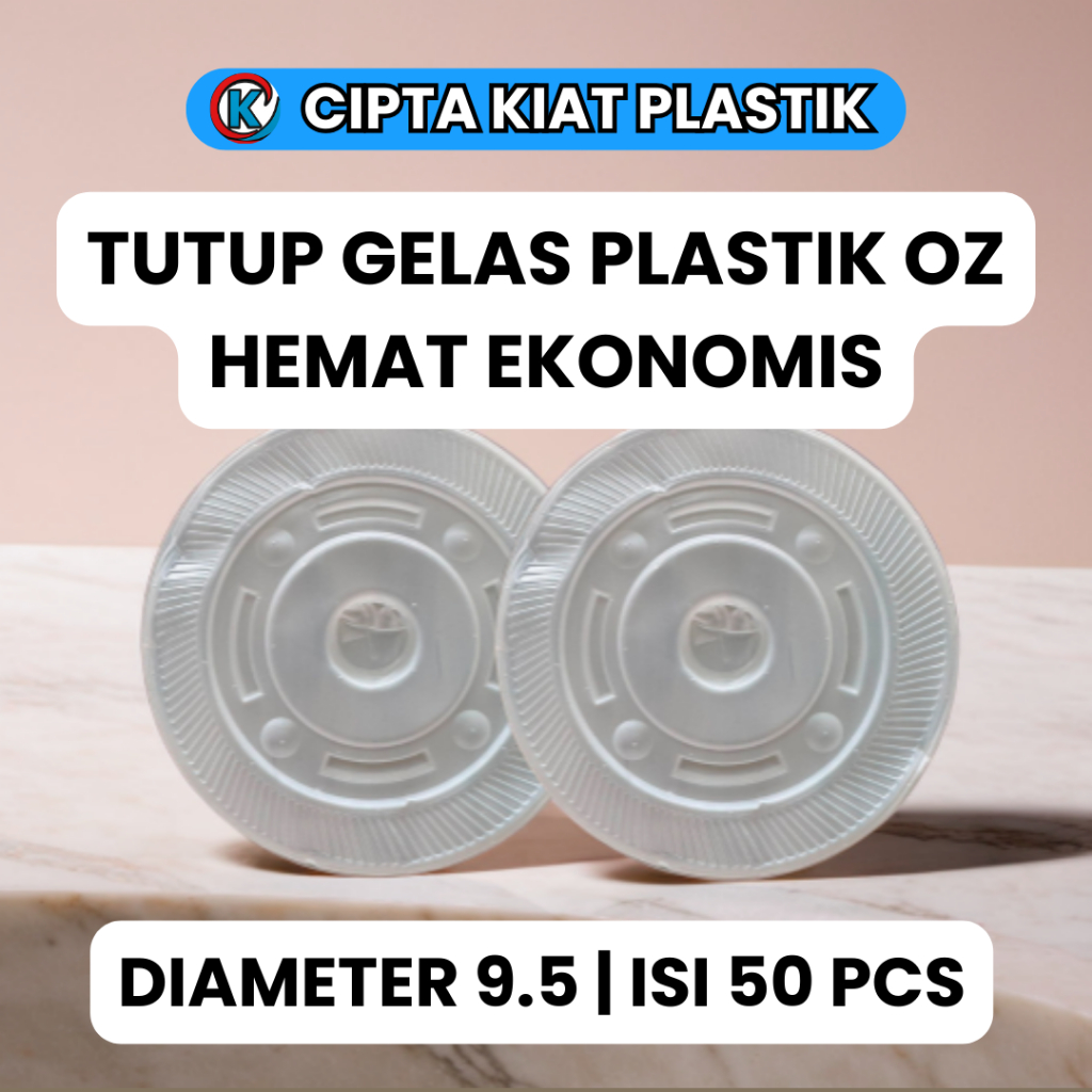 TUTUP GELAS PLASTIK OZ BENING TUTUP GELAS PLASTIK | ISI 50 PCS