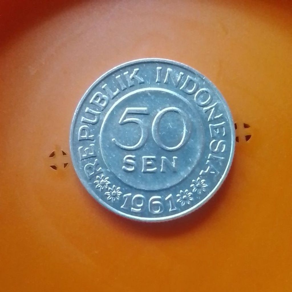 UANG KUNO KOIN 50 SEN TAHUN 1961