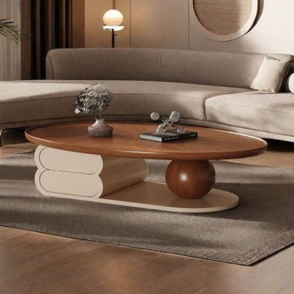 Meja sofa kayu jati modern coffe table terbaru dengan laci