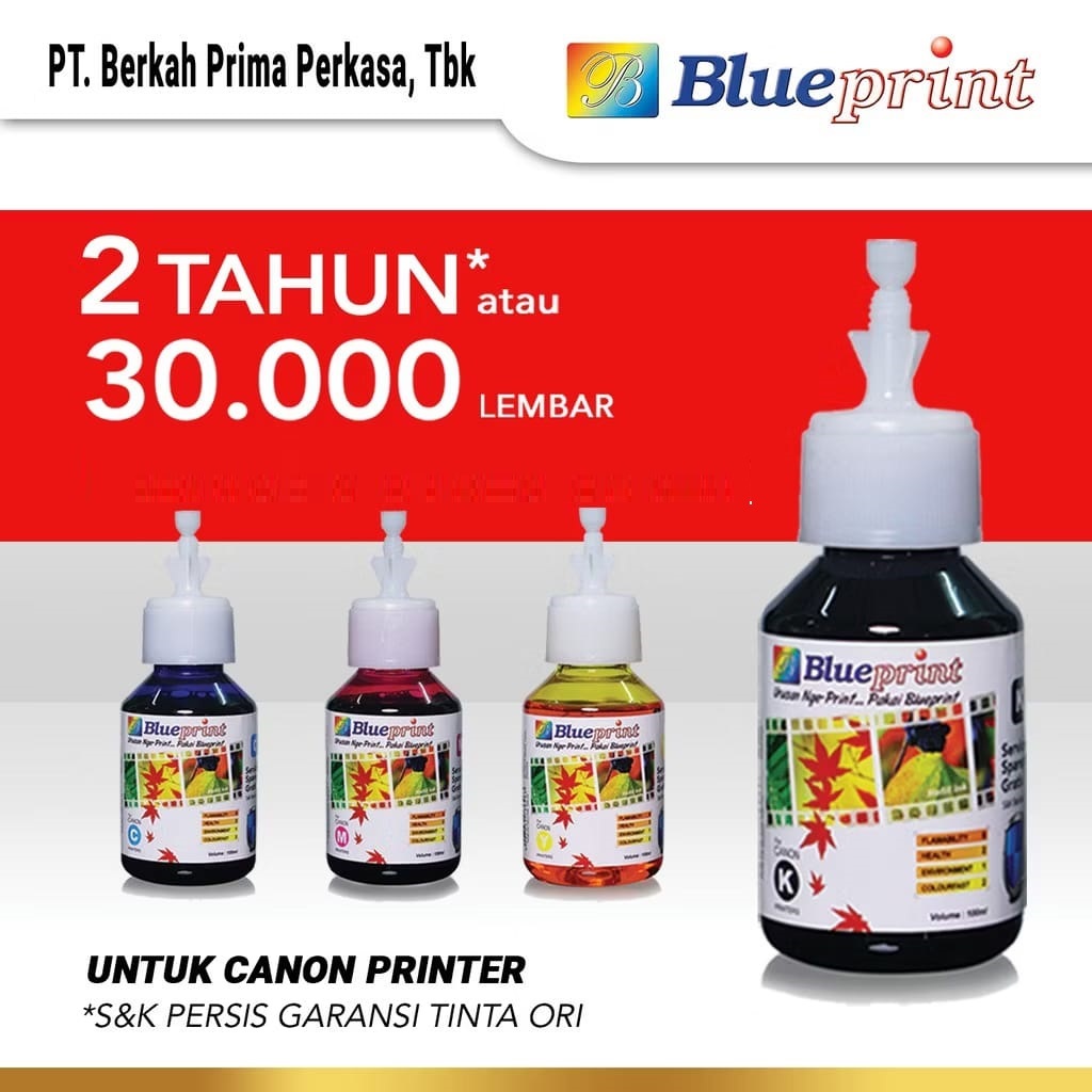 Tinta Canon BLUEPRINT Refill For Printer Canon IP 2770 G1010 G2000 G2010 100ml - Varian Warna