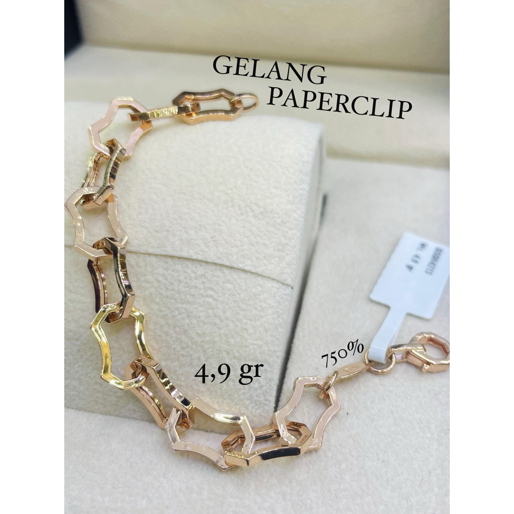 Gelang rantai emas kadar 750% / 17,18k