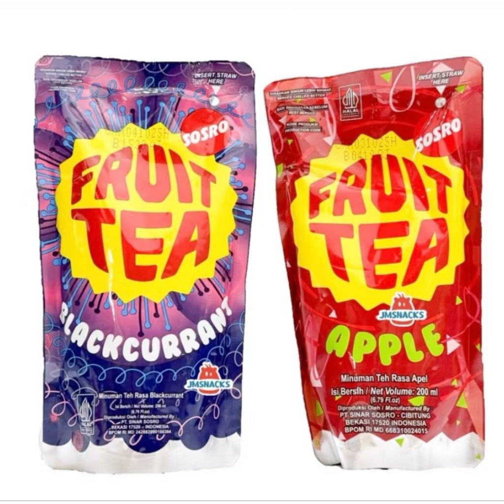 

ECER 1 PCS FRUIT TEA APEL/BLACK CURRENT