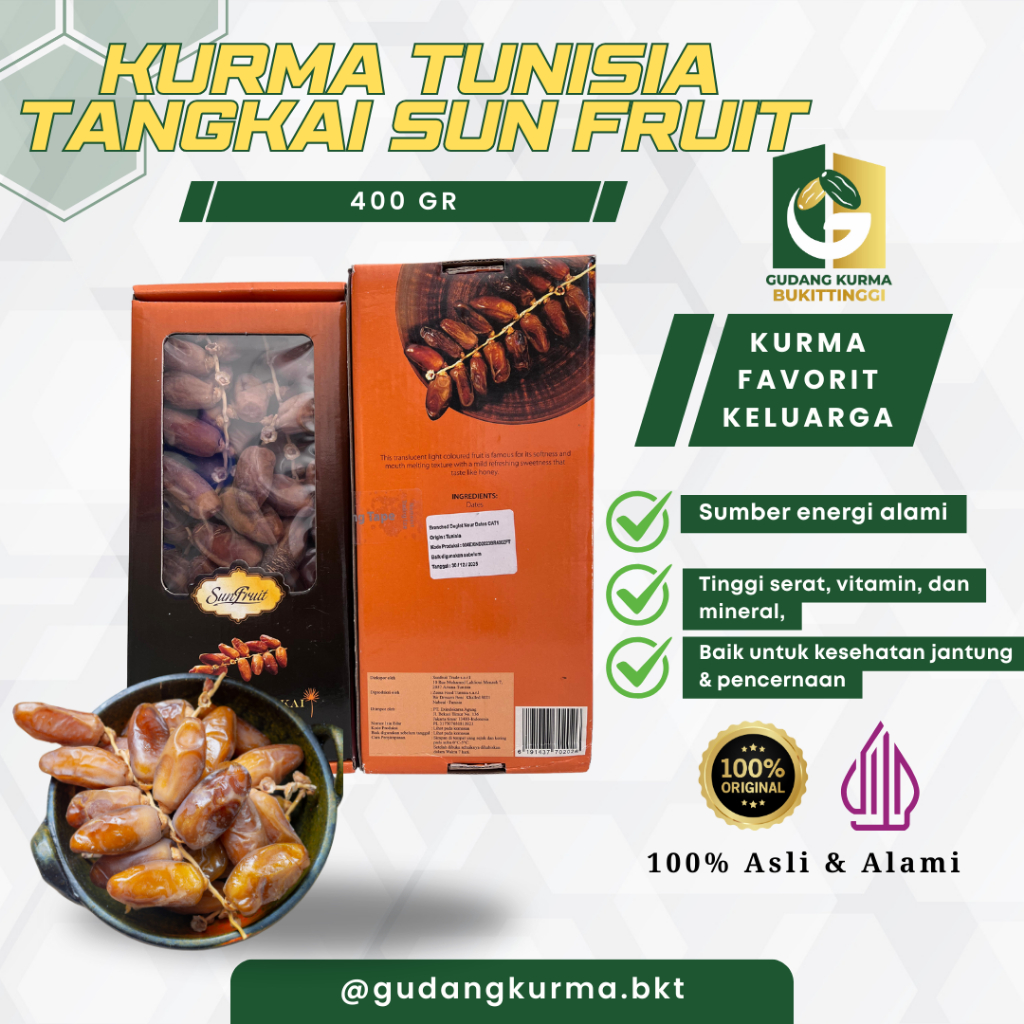 

Tunis Sun Fruit 400gr | Kurma Premium Tunisia – 100% Original
