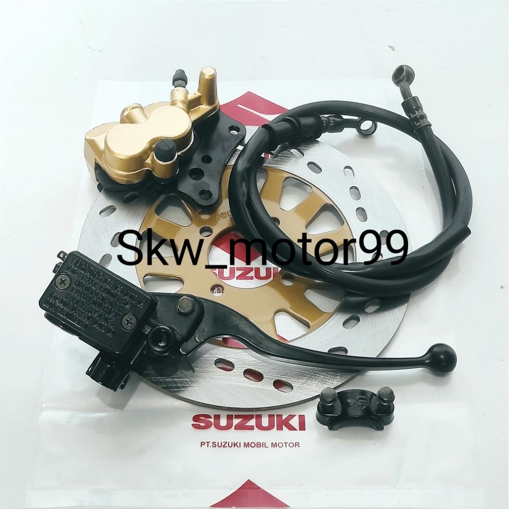 Piringan+Kaliper+Master Rem+Selang Rem Depan Suzuki Satria 2Tak,Tornado