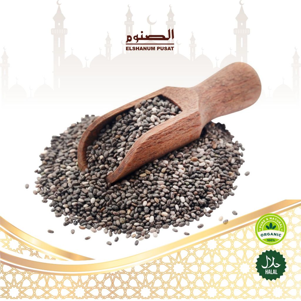 

BLACK CHIA SEED 500g / ORGANIC BLACK CHIA SEED / CHIA SEED / BIJI CHIA / ELSHANUM