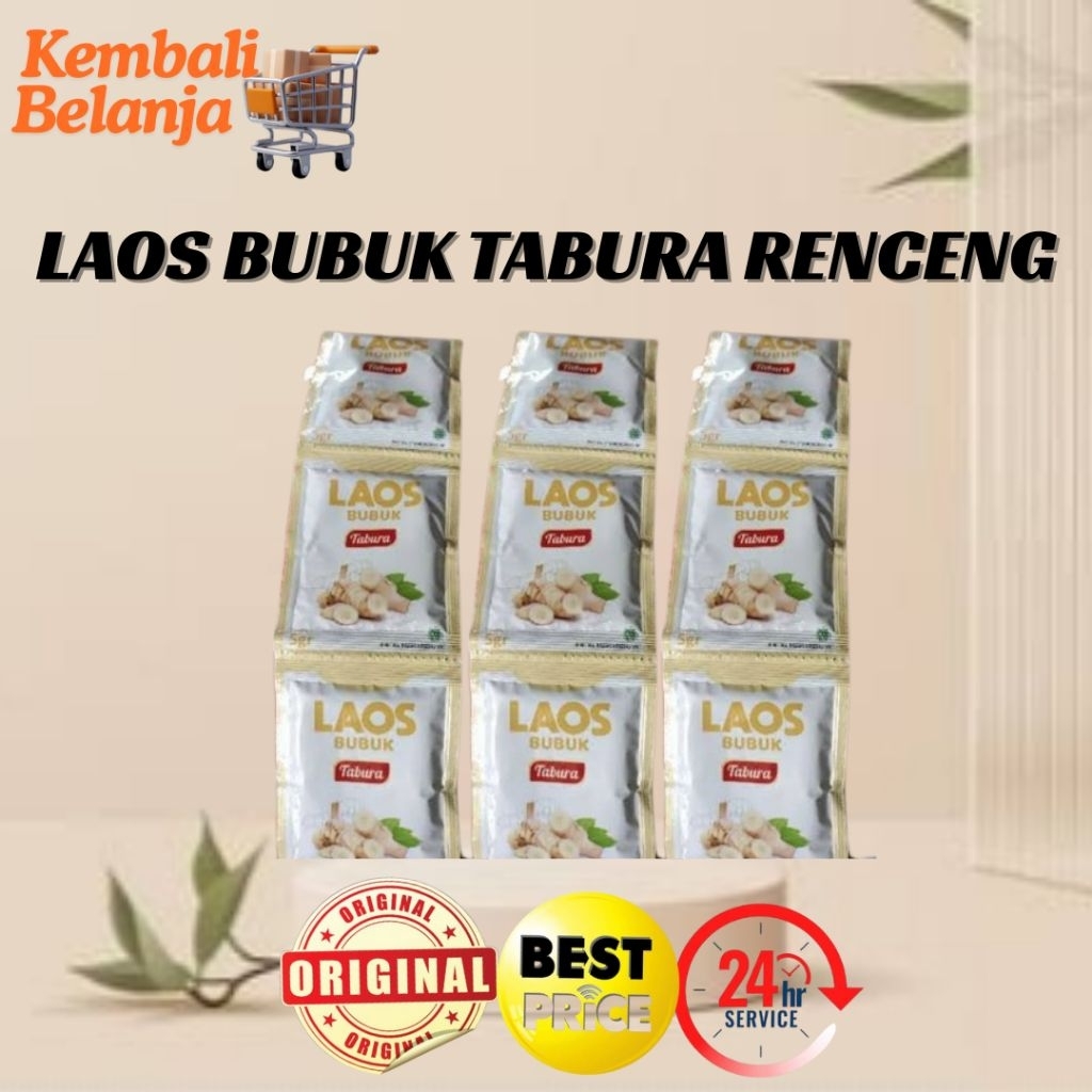 

Laos Bubuk Tabura 1 Renceng ( Isi 12 Sachet )/ Lengkuas Bubuk Tabura 1 Renteng/ Bumbu Masak Praktis