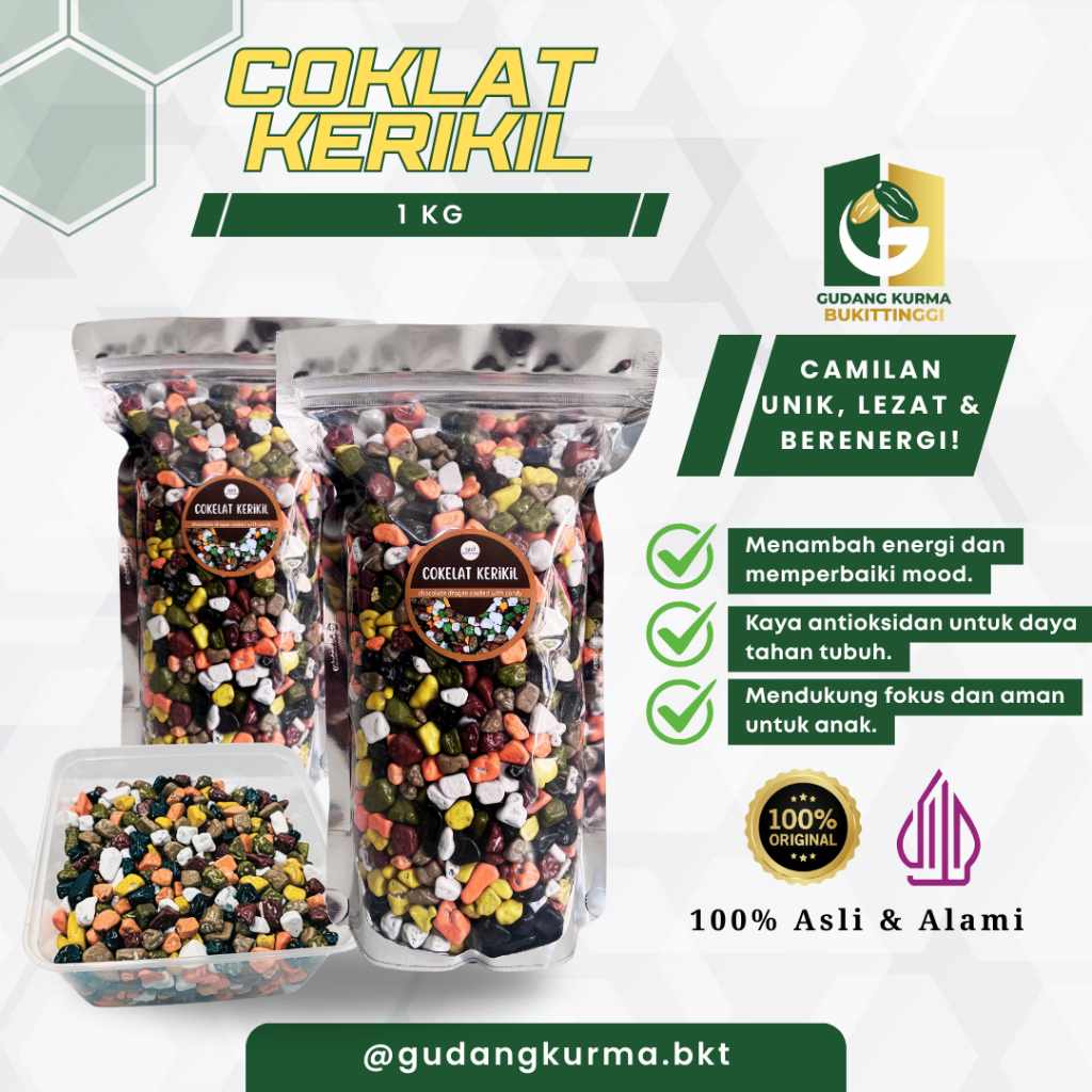 Coklat Kerikil Arab 1kg | Cokelat Batu Turki Premium | Coklat Kerikil Cokelat Krikil Arab Original
