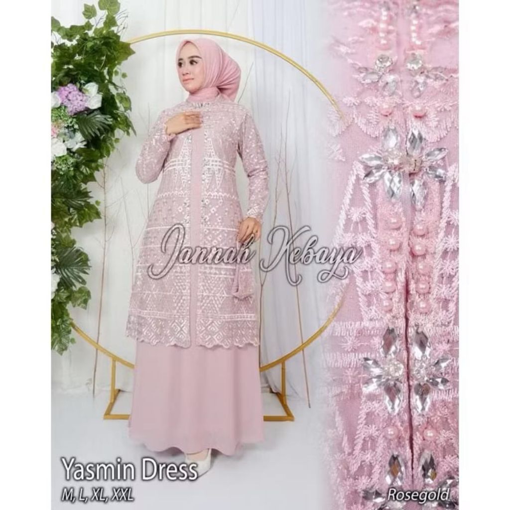 GAMIS YASMIN  DRESS TERBARU / DRESS KONDANGAN / GAMIS TERBARU