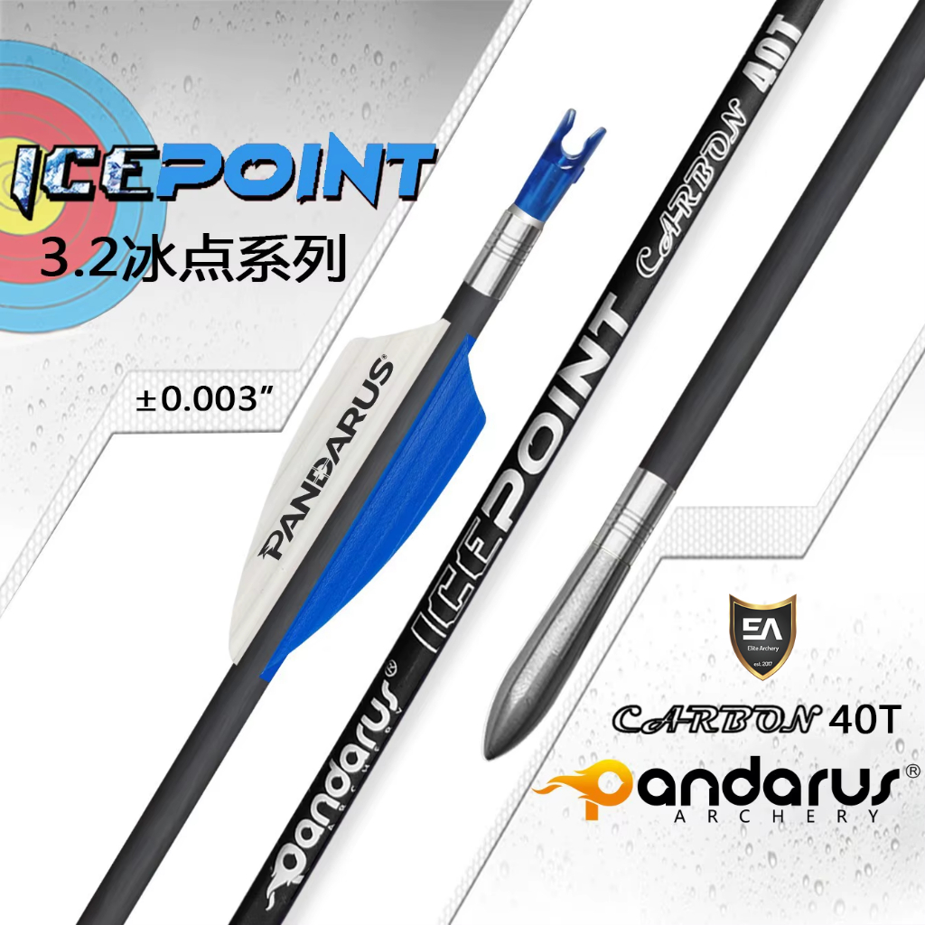 PANDARUS ICEPOINT 40-T Carbon Arrow ID 3.2mm straightness 0.003