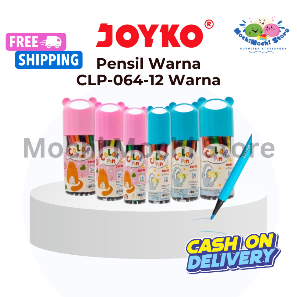 

HARGA GROSIR PER TABUNG Color Pen Joyko CLP-064-12 Warna | Pulpen Warna | Pena Warna | Spidol Warna Joyko