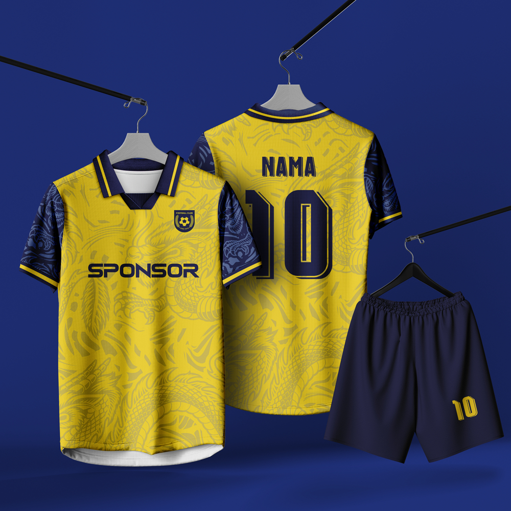 Custom Jersey Futsal / Bola Full Printing kuning nanvy Bisa Satuan