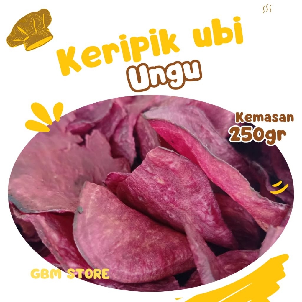 

Camilan Kripik Ubi/Kripik Ketela/Kripik Telo Ungu Kemasan 250Gr - Khas Jawa Timur