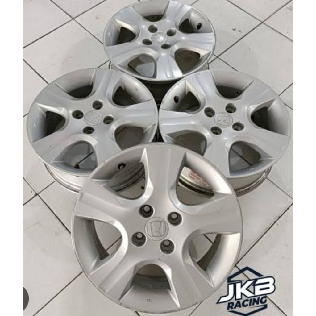 4 velg R15 pcd 100 velg original Enkei Honda Jazz RS mulus no minus ( sudah dapat 4 velg )