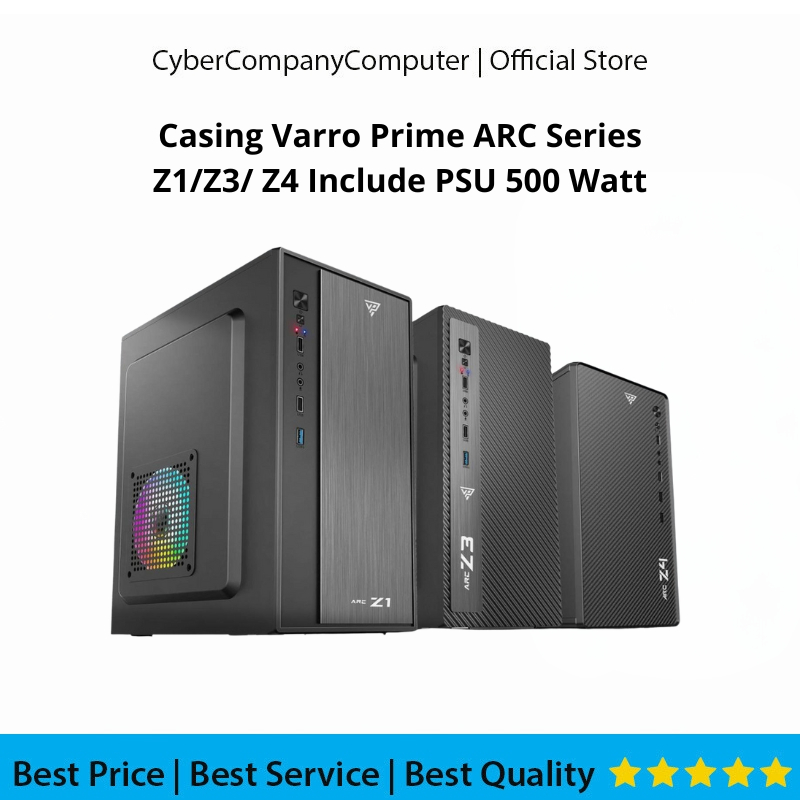 CASING VARRO PRIME ARC Series Z1/Z3/ Z4 Include PSU 500 Watt - Casing Varro Prime USB 3.0 + Psu 500 